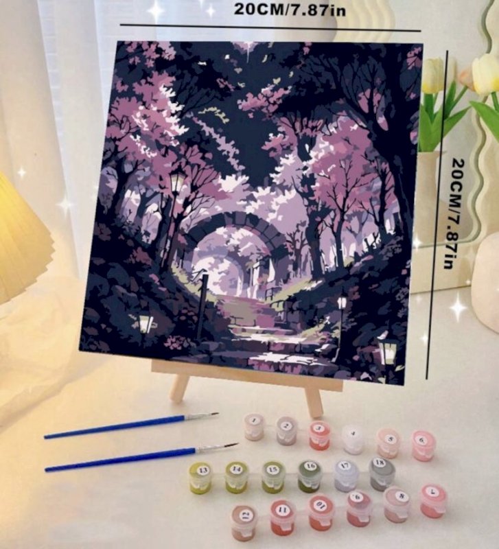 Painting by numbers with frame