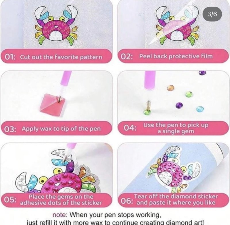 Diamond painting stickers