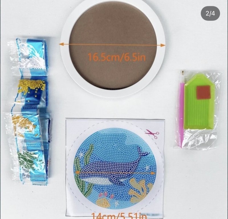 Diamond painting with frame