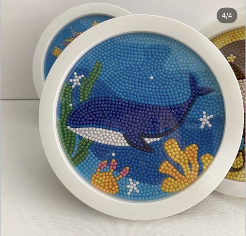 Diamond painting with frame