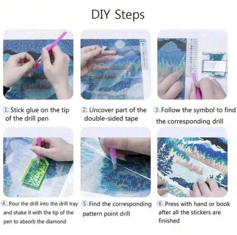 Diamond painting with frame