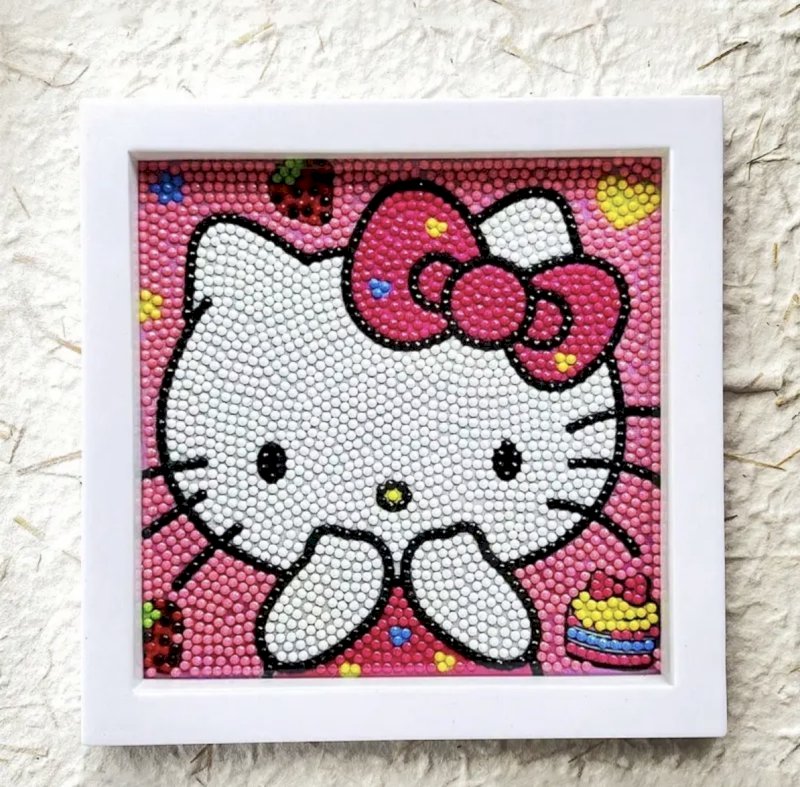 Diamond painting with frame