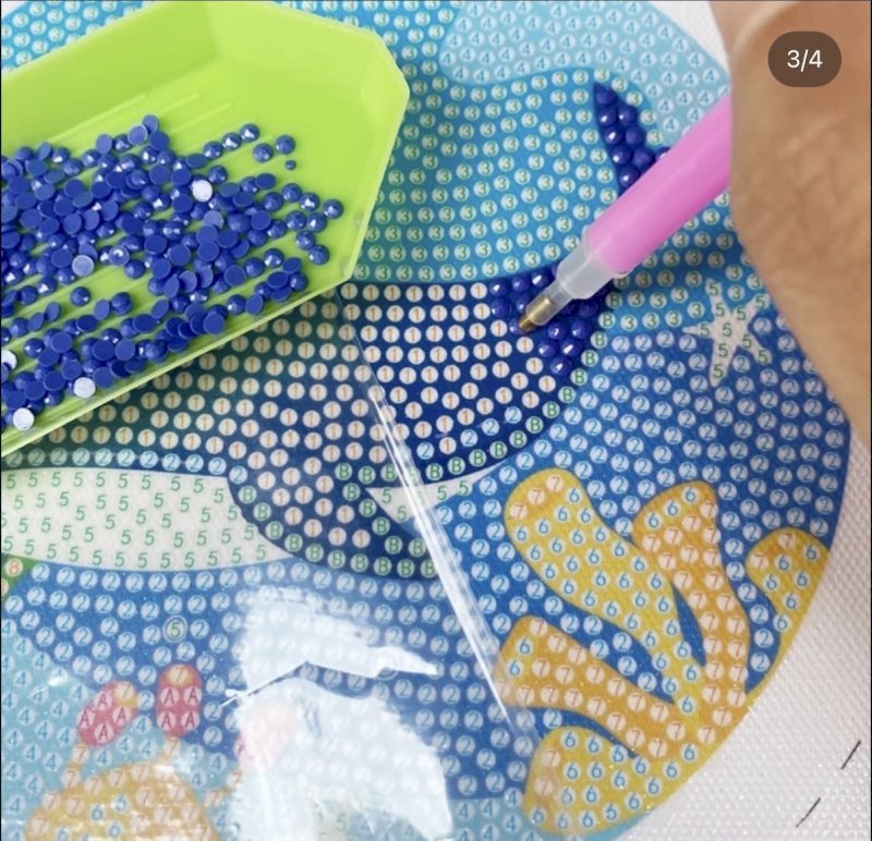 Diamond painting with frame