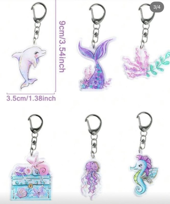 Keychains 6 Pcs