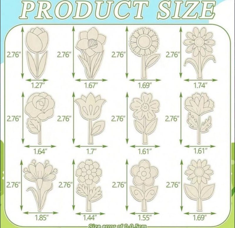 Wooden bookmarks- 6 pieces