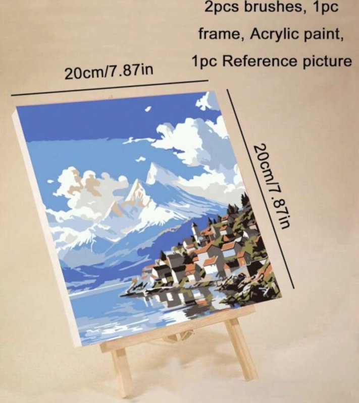 Painting by numbers with frame