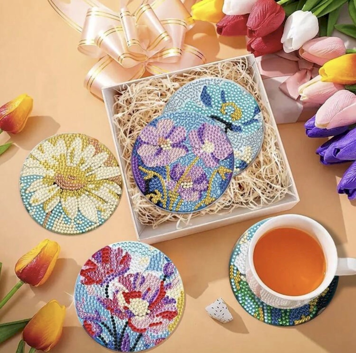 Diamond painting coasters