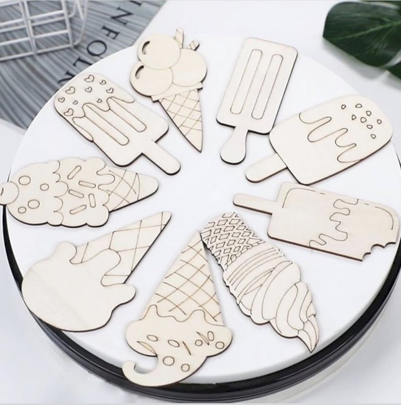 DIY wooden bookmarks 6 pCS