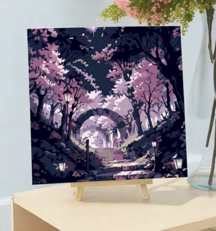 Painting by numbers with frame