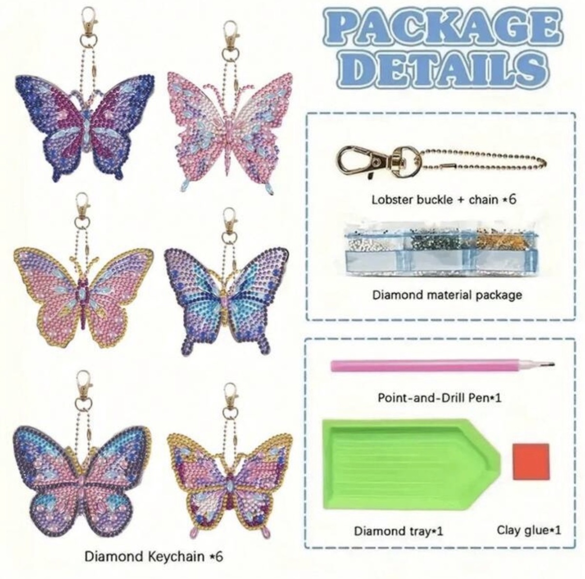 Rhinestone 6 Pcs