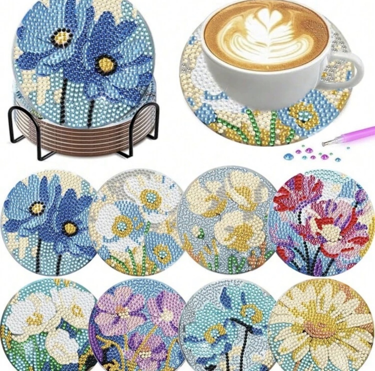 Diamond painting coasters