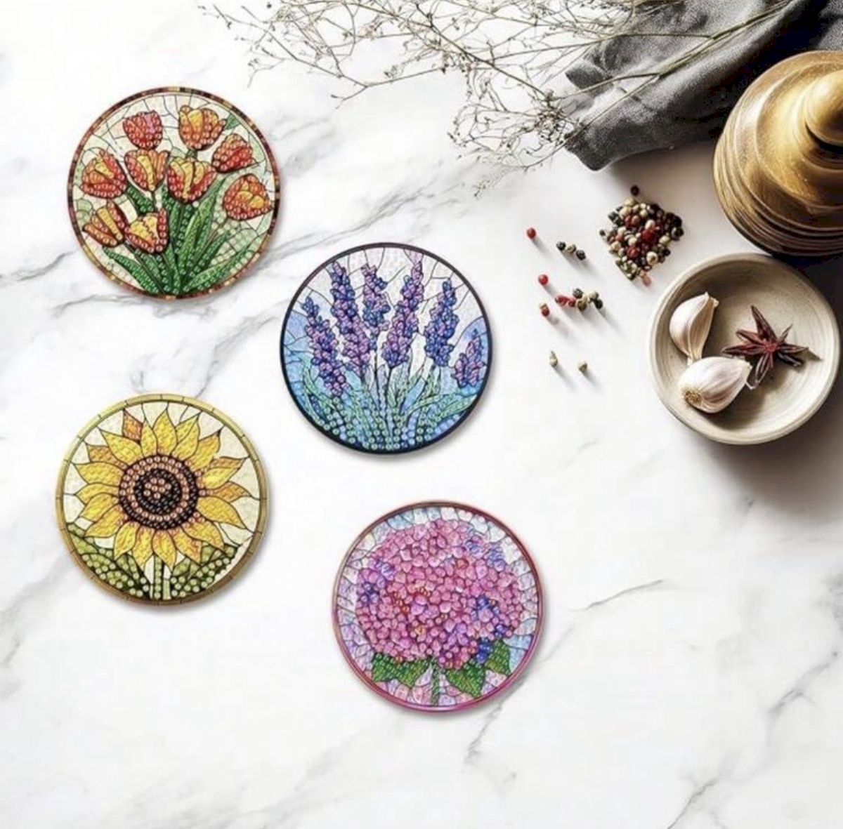 Diamond painting coasters