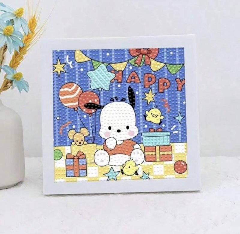 Diamond painting with frame