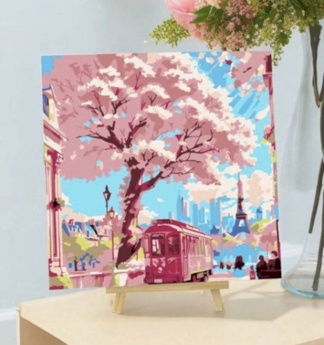 Painting by numbers with frame