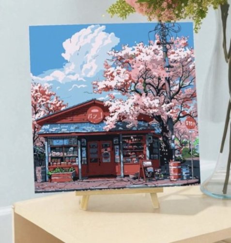 Painting by numbers with frame