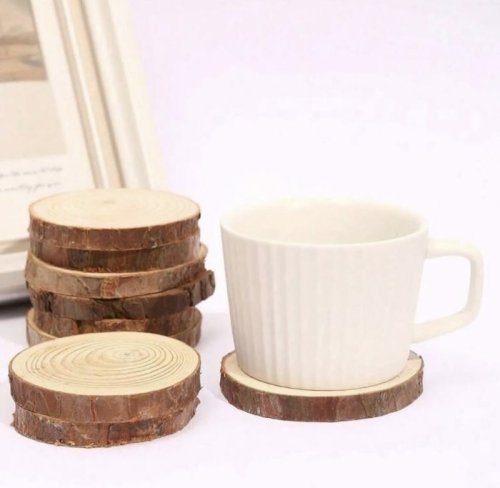 Natural wooden coaster