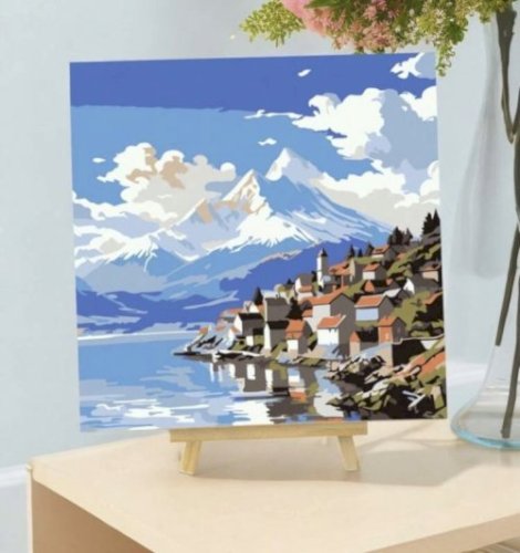 Painting by numbers with frame