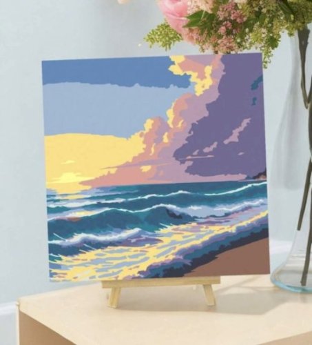 Painting by numbers with frame