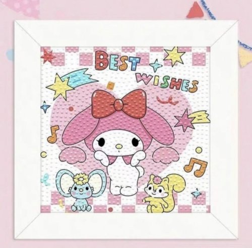 Diamond painting with frame