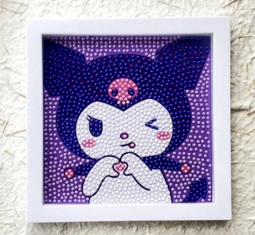 Diamond painting with frame