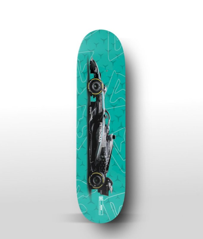 F1 MERCEDES SKATING BOARD