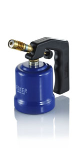 Blowlamp with metal cartridge holder.