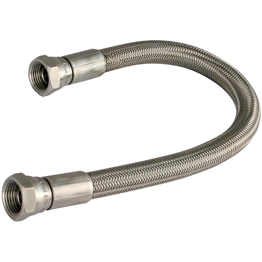 SS BRAIDED TEFLON HOSE 2 MTR