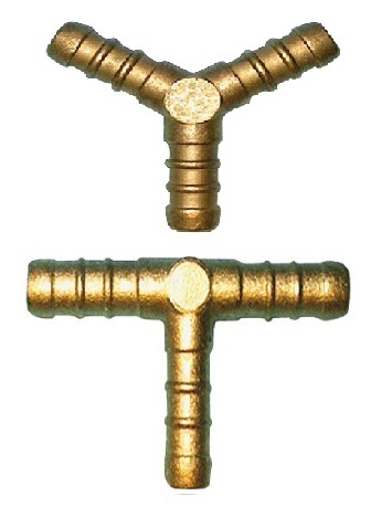 Copper hose tee