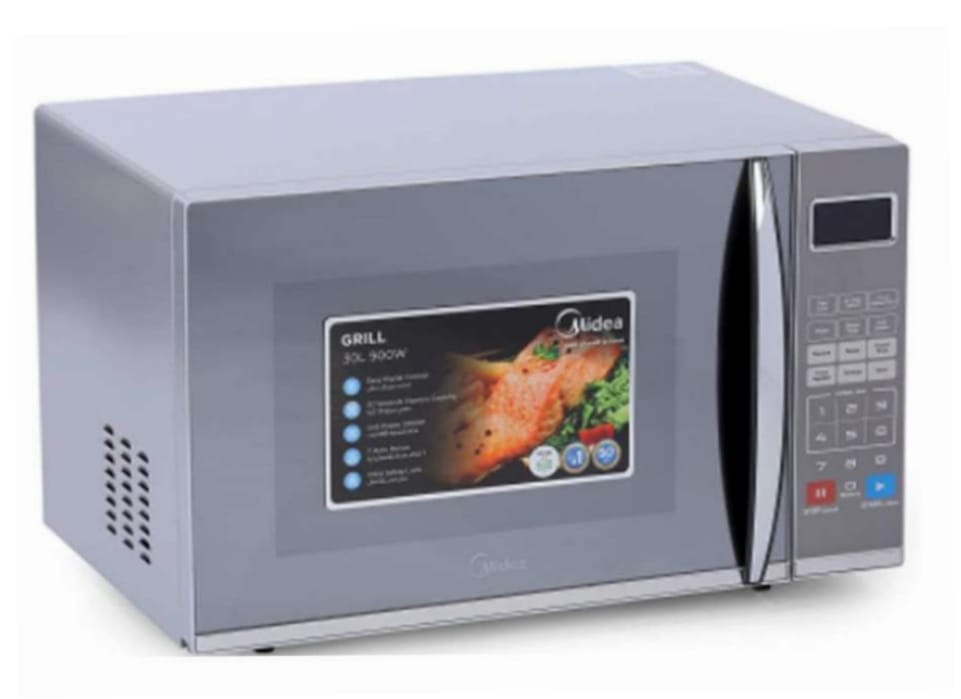 Midea Microwave Oven Freestanding Grill Grey 30 L