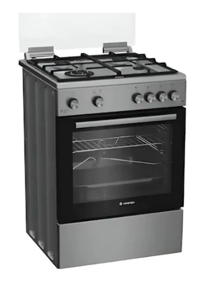 Ariston 4 Burner Gas Cooker 60cm Inox / ARR6GGG23125XME
