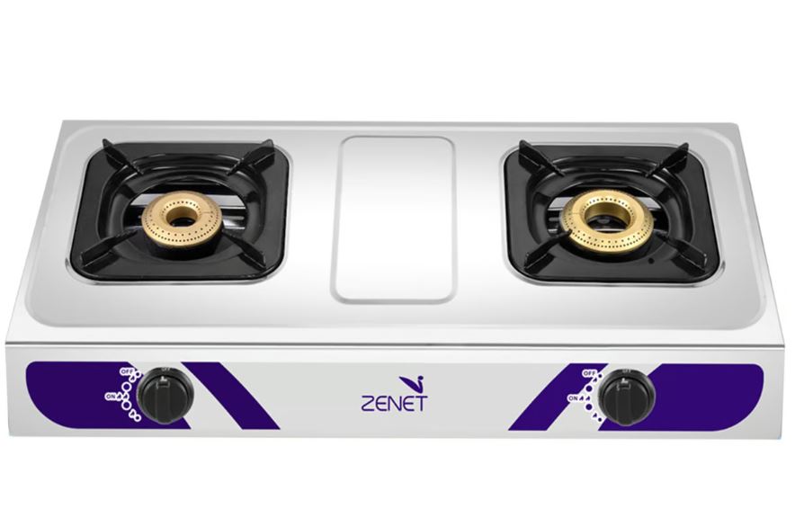 "Zenet Gas 2 Burners Steel"