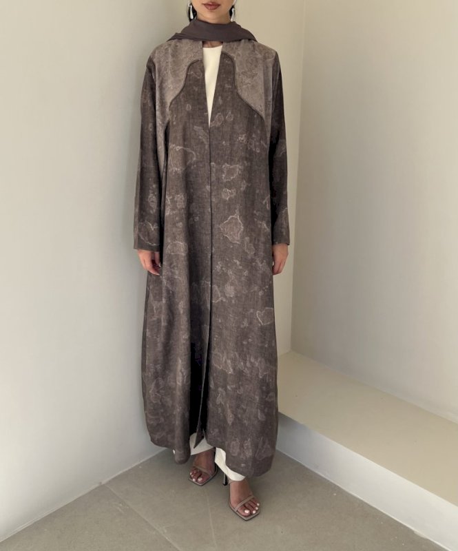 Brown Cloudy Linen