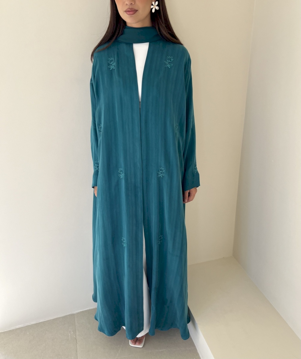 Teal Blue Fleur Cloak