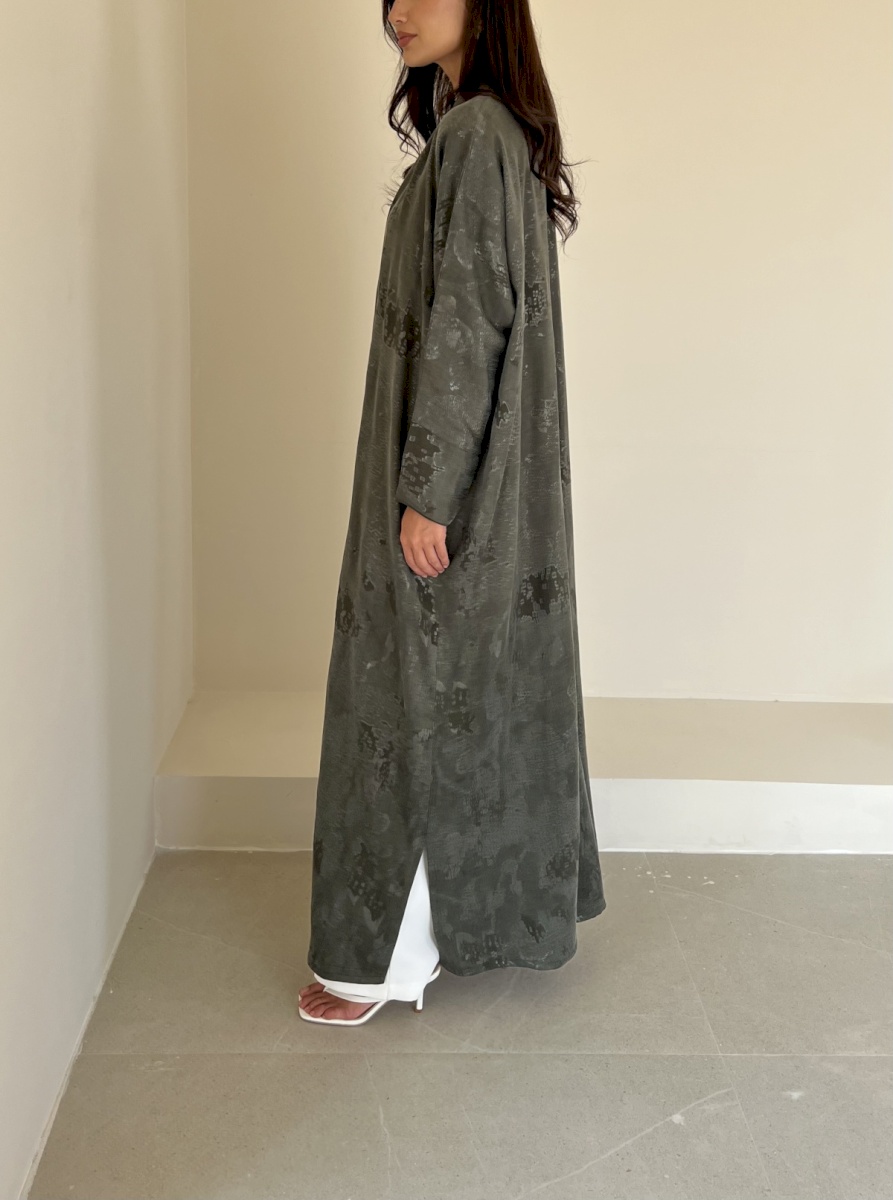 Sage green artisan abstract cloak