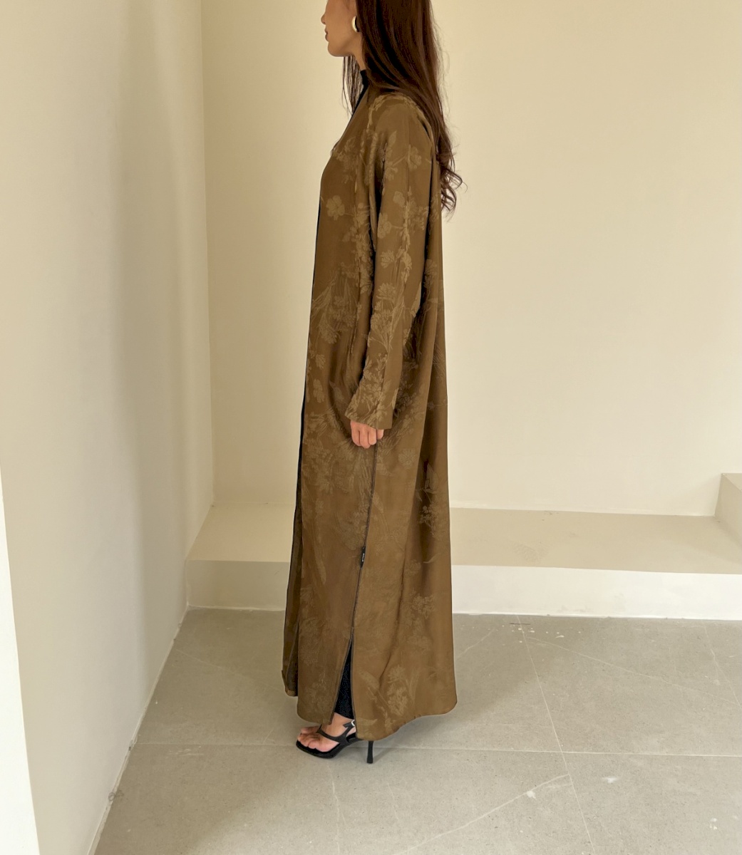 Olive Floral Cloak