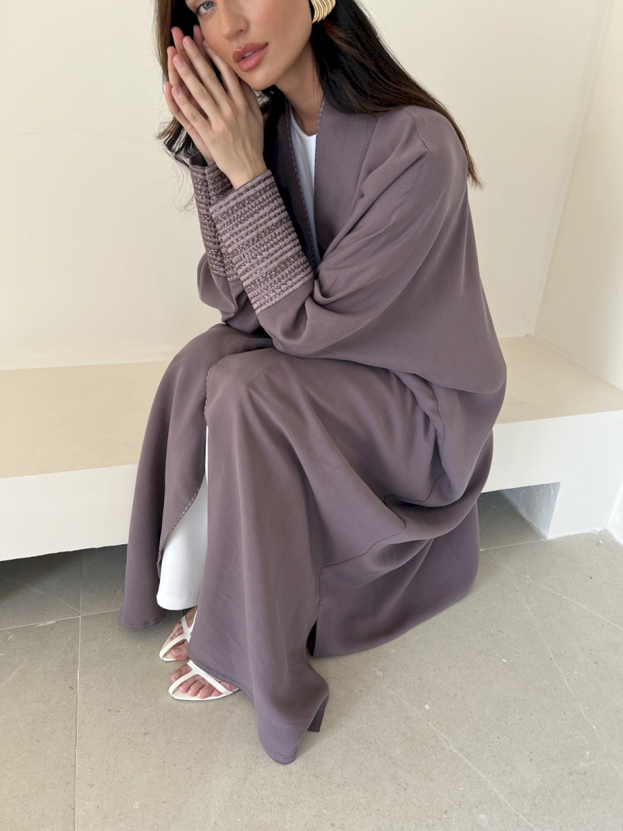 Light purple woven cuff cloak