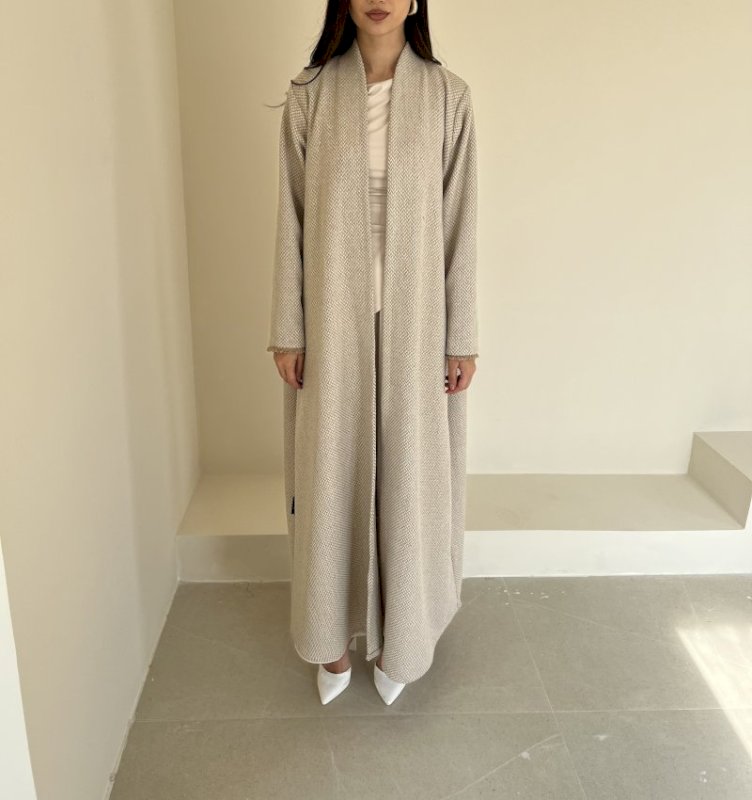 Sand tweed cloak