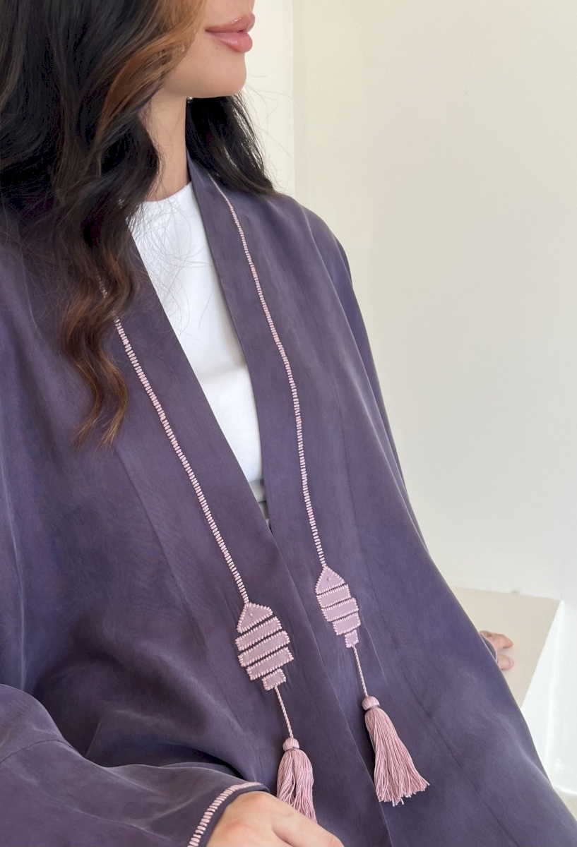 Purple fish tassel cloak