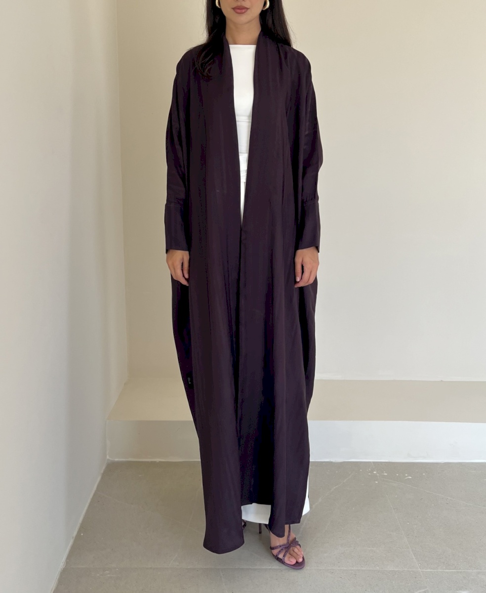 Purple striped bisht cloak