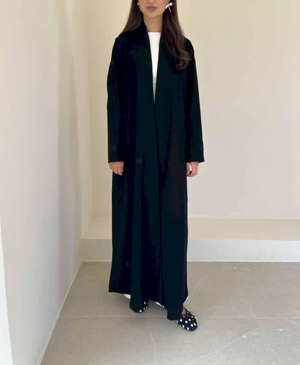 Black butterfly crepe cloak