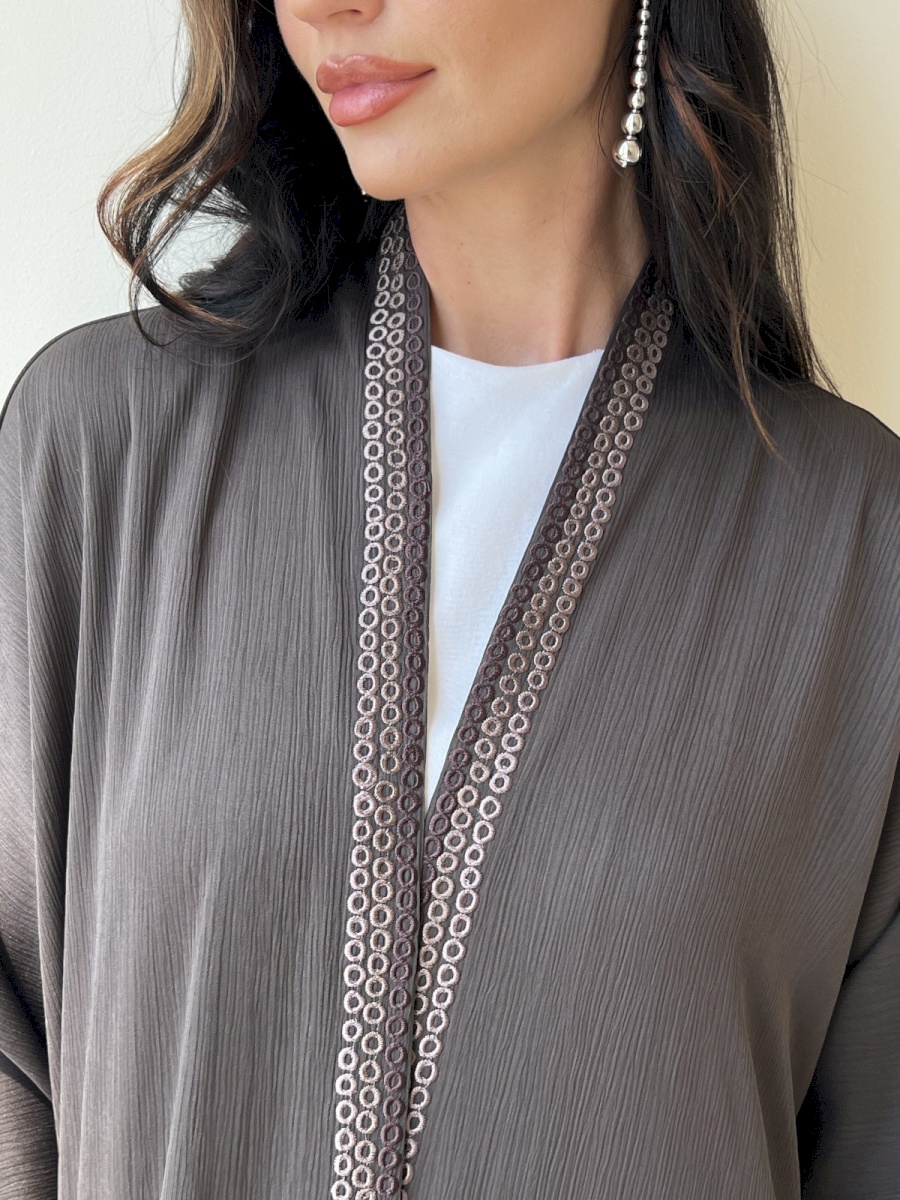 Mocha brown bubbles crepe cloak