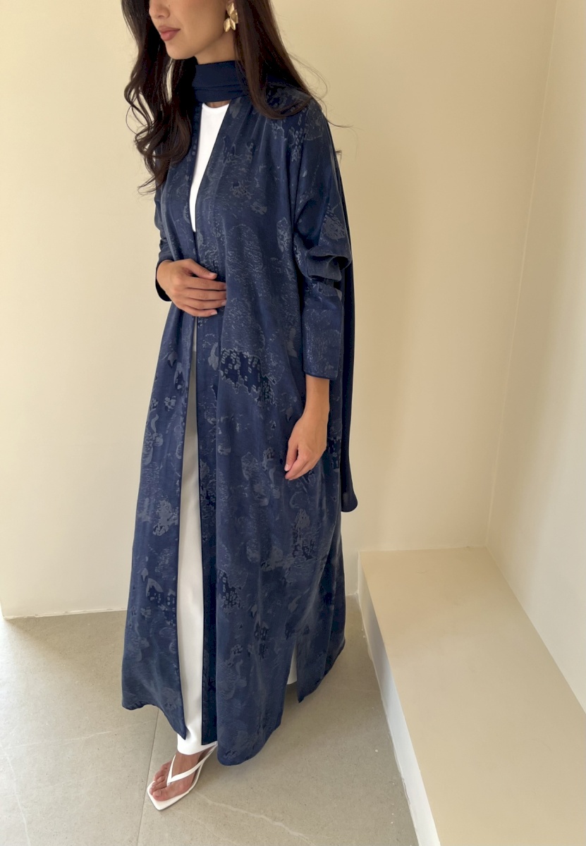 Blue artisan abstract cloak