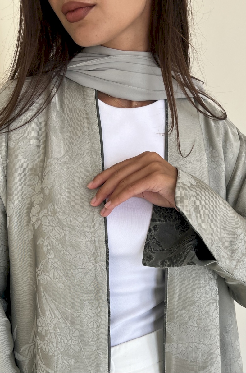 Sage Green Floral Cloak