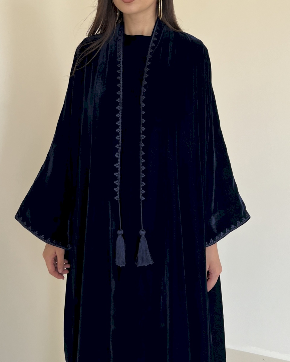Royal navy velvet set