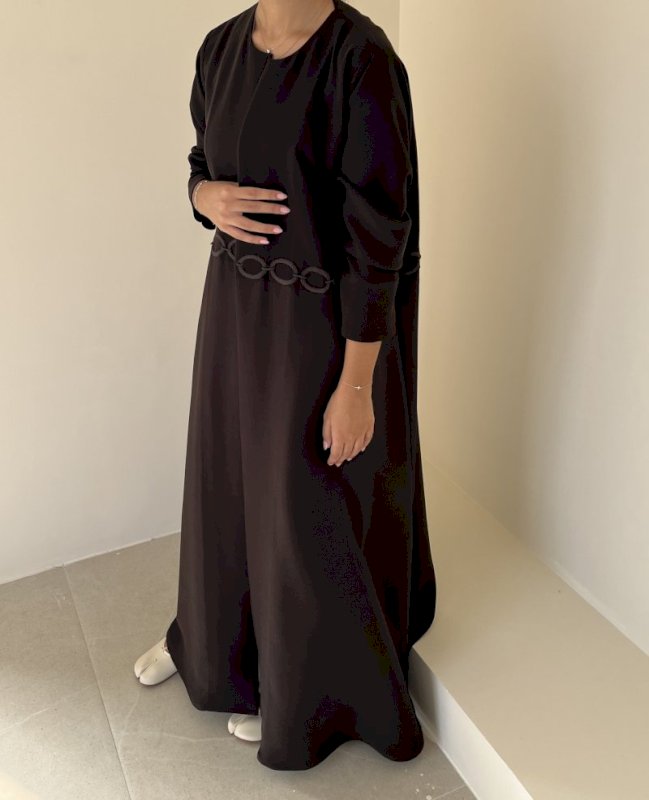 Brown rope chain cloak