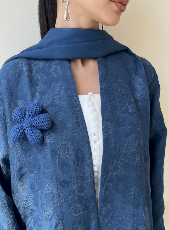Blue Crochet Bloom