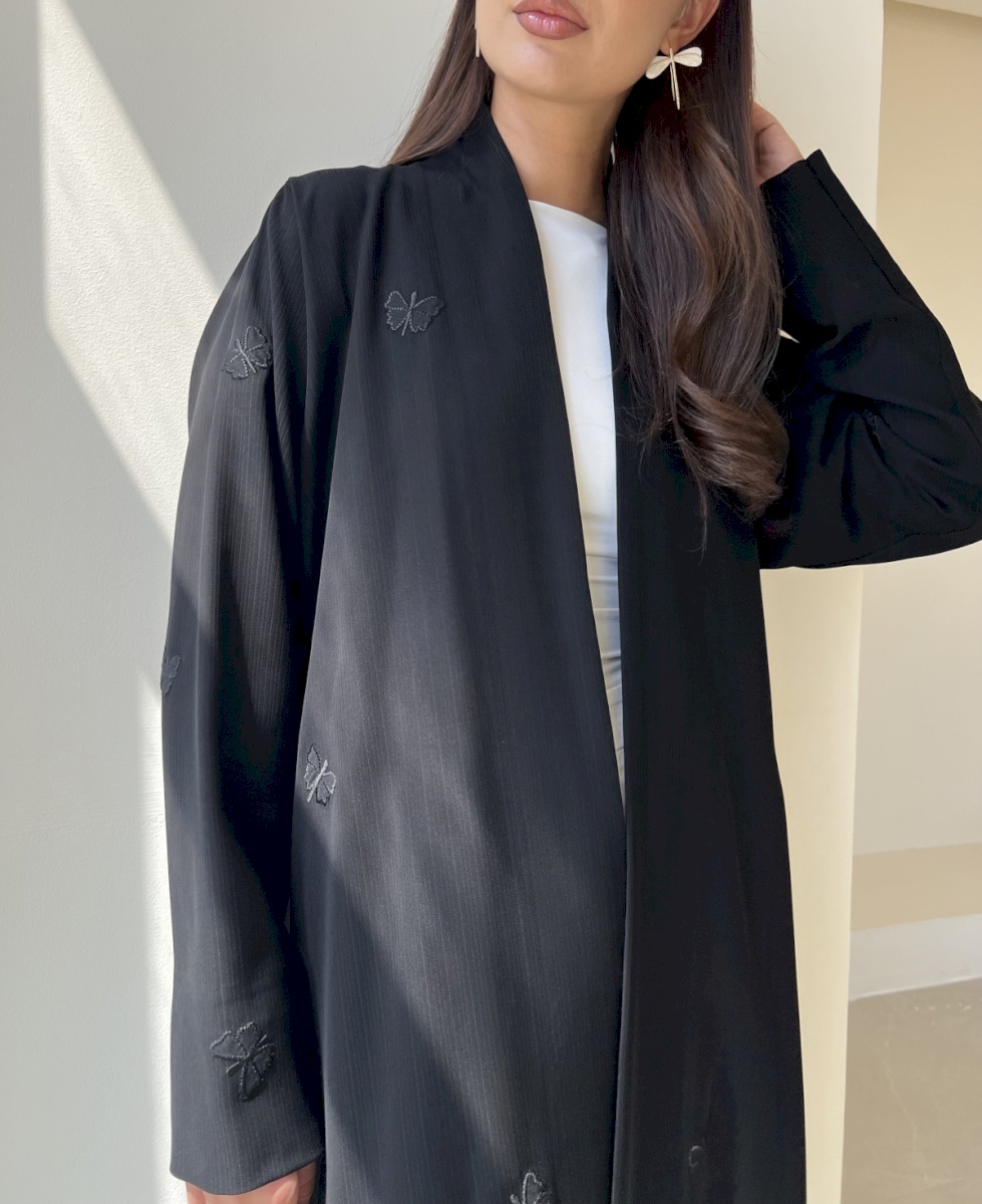 Black butterfly crepe cloak