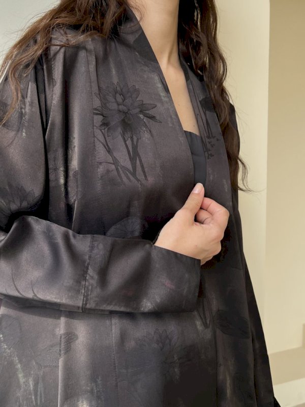 Midnight black garden cloak