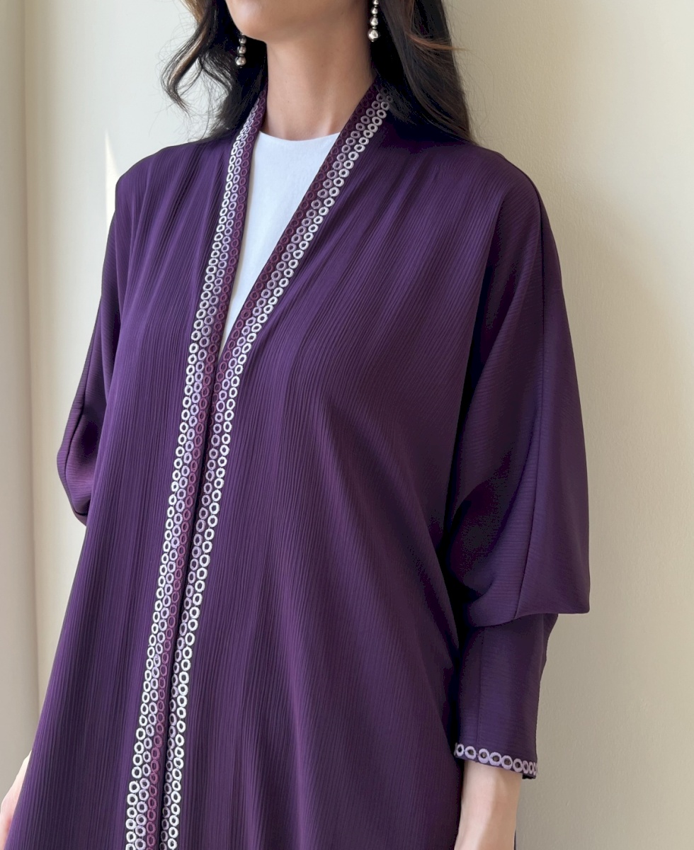 Purple bubbles crepe cloak
