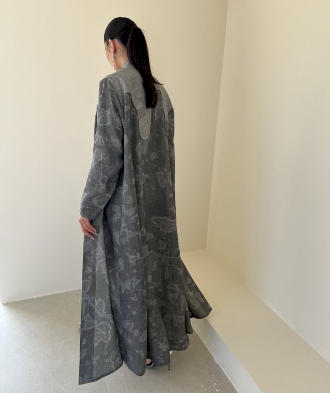 Grey Cloudy Linen